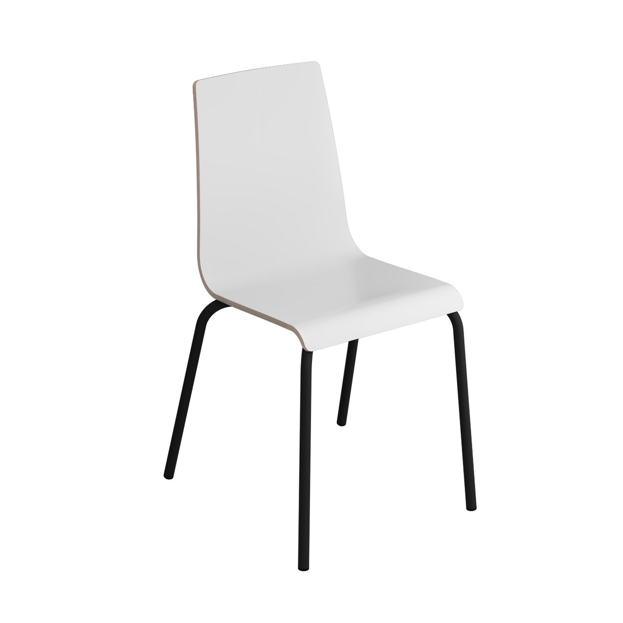 Стілець з суцільного фанерного моноблоку, з ПОКРИТТЯМ ФАНЕРИ HPL, 485х530х865 мм, АНШАР ГРУП (48475 HPL)